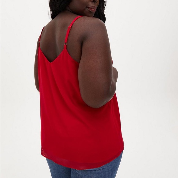 Torrid red chiffon tank - Picture 2 of 5